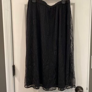 NWT Banana Republic black lace skirt